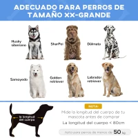 PawHut Cama Elevada para Perros Gatos Portátil Cama para Mascotas con Zona de Malla Transpirable y Tela Oxford para Interior Exterior 122x92x23 cm Azul(m-7)