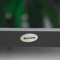 Outsunny Gartenmöbel-Set für 7 Personen mit Beistelltisch Balkonmöbel Set Sofa mit Kissen L-Form Outdoor Aluminium Grau(m-8)