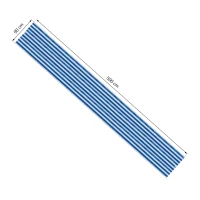Outsunny Lot de 2 Brise-Vue renforcés occultants brise vue pour balcon HDPE Haute densité 52 œillets + 4 Cordons dim. 5L x 0,90H m Bleu Blanc rayé(m-3)