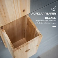 Outsunny Nistkasten 2er-Set für kleine Vögel 15 cm × 14 cm × 30 cm Tannenholz Natur(m-5)