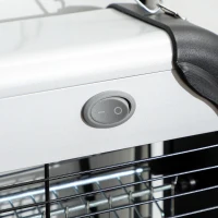 Outsunny 30W Electric Fly Zapper, Bug Zapper with UK Plug, 2 UV Bulbs, Hanging Chain, On/Off Switch and Removable Catch Tray, 60㎡ Coverage Insect Mosquito Killer for Indoor and Outdoor Use, Silver(m-8)