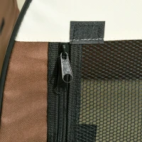PawHut Trasportino per Animali Domestici Pieghevole in Oxford con Cuscino Rimovibile Lavabile e Borsa per Trasporto, 70x51x59cm, Marrone(m-9)
