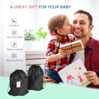 Outsunny Obstacle Course for Kids 46FT Slackline Kit with Rings Monkey Bars Fist Swing Climbing Rope Carry Bag Tree Protectors Training Equipment for Backyard(m-4)