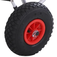 Outsunny Chariot sit on top kayak chariot de transport pliable pour bateaux canoë ou kayak charge max. 70 Kg alu. mousse antidérapante(m-8)