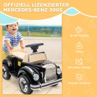 AIYAPLAY Rutscher Kinderauto Mercedes Benz Design 300 S Design, Schwarz(m-6)