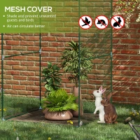 Outsunny Set of 2 Fruit Cage Bird Netting, Vegetable Plant Protection Tent with Zipped Door, Anti Bird, Insects, Small Animals, 1.2 x 1.2 x 1.8m, Dark Green(m-4)