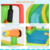Outsunny Castillo Hinchable Grande con Tobogán Poste de Boxeo y Túnel para 3-8 Años 478x440x210 cm Multicolor(m-7)
