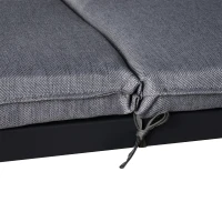 Outsunny Balancín con Toldo Ajustable de 3 Plazas Columpio de Jardín con Dosel Cojines para Exterior Terraza Patio Carga 270 kg 200x115x168 cm Gris(m-9)