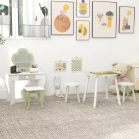 ZONEKIZ 5 PCs Kids Furniture Set Flower Design for 3-5 Years(m-10)