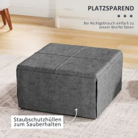 HOMCOM Klappbett, mit Matratze und Schutzabdeckung, 190 x 69 x 38,5 cm, Grau(m-5)