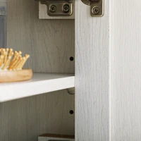 kleankin Armario de Pared para Baño Mueble de Baño Colgar con 2 Puertas y Estantes de Almacenamiento 60x19,5x52,5 cm Blanco(m-8)