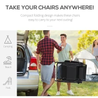 Outsunny 2 Piece Foldable Reclining Garden Chair with Headrest, Zero Gravity Deck Sun Lounger Seat Chair with Footrest, Armrest, Cup Holder & Canopy Shade, Black(m-6)