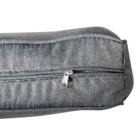 Outsunny Schaukelstuhl Polster mit Knopfheftung PE-Rattan Stahl Braun + Grau(m-9)