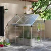 Outsunny 6 x 6ft Aluminium Frame Greenhouse(m-10)