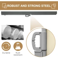 Outsunny Retractable Sun Side Awning Screen Fence Patio Garden Wall Balcony Screening Panel Outdoor Blind Privacy Divider (3x1.8M, Cream White)(m-5)