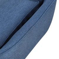 PawHut Dog Sofa for XS and S Size Dogs, Pet Chair Couch with Thick Sponge Padded Cushion, Kitten Lounge Bed with Washable Cover, Wooden Frame - Blue(m-7)