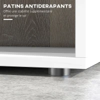 HOMCOM Lot de 2 bibliothèques étagère Design Contemporain en S 4 Niveaux 80L x 30l x 145H cm Coloris Blanc(m-6)