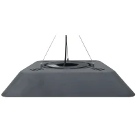 Outsunny 2000W Electric Hanging Patio Heater Ceiling Mounted Halogen Heating Indoor Outdoor with Remote Control Aluminium(m-9)