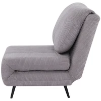 HOMCOM Poltrona Letto 2 in 1 Singola, Schienale Regolabile su 3 Livelli e Imbottito, Struttura in Legno e Acciaio(m-7)