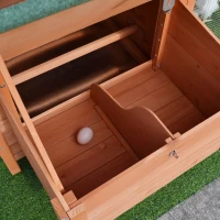 PawHut Pollaio Ovaiole in Legno, Gabbia per Galline con Ampio Spazio Esterno, Casetta con Tetto Apribile e Nido per Cova, 223.5x145x81 cm(m-8)