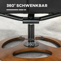 HOMCOM Relaxsessel mit Ottomane, Sessel mit Fußhocker, verstellbare Rückenlehne, 77 cm x 89 cm x 110 cm, Schwarz(m-6)