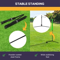 SPORTNOW Badminton Net Set, Height Adjustable Net for Pickleball, Volleyball, Badminton, with 3 Shuttlecocks, 4 Rackets(m-6)