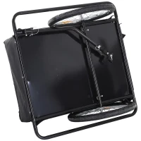 HOMCOM Remorque de Transport Velo Cargo avec reflecteurs et Housse Amovible Rouge/Noir(m-4)