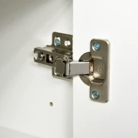 HOMCOM Aufbewahrungsschrank mit 2 Schubladen, 2 Türen, mit Kippschutz, für Wohnzimmer, Schlafzimmer, 79 x 36 x 74 cm, Weiß(m-8)