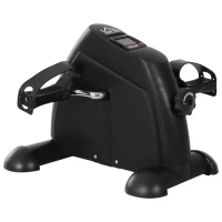 HOMCOM Mini Heimtrainer Arm-und Beintrainer Pedaltrainer für Senioren mit LCD-Display verstellbarer Widerstand Fitnessbike Hometrainer für Zuhause Heim Büro 35 x 40 x 31 cm Schwarz(m-10)