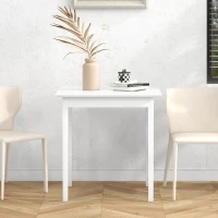 HOMCOM Küchentisch Esstisch Quadratischer Tisch, modernes Design, 75 cm x 75 cm x 76 cm, Weiß(m-7)