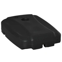 Outsunny Sonnenschirmständer befüllbar bis 100 kg Schirmständer für Ampelschirm Sonnenschirm Schirmstangen mit Kreuzbasis für Garten Terrasse Balkon Schwarz 80 x 60 x 20 cm(m-10)