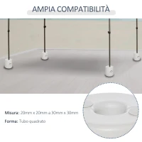 Outsunny Set 4 Pezzi Pesi Riempibili con Acqua o Sabbia per Gazebo Plastica PE 22 x 24 x 25 cm Bianco(m-4)