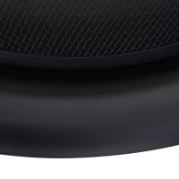 Outsunny Metal Large Firepit Bowl Outdoor Round Fire Pit Brazier w/ Lid, Log Grate, Poker, Elegant Scrolls for Backyard, Camping, Bonfire, Wood Burning Stove, 76 x 76 x 50cm, Black(m-9)