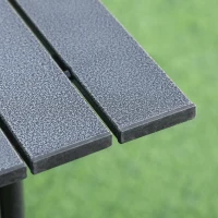 Outsunny Campingtisch aus Aluminium faltbar Klapptisch Falttisch mit Netztasche tragbarer Picknicktisch für Camping Garten Party Picknick Balkon Schwarz 70 x 70 x 69 cm(m-8)
