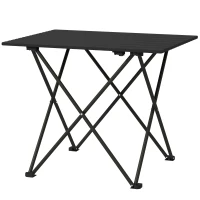 Outsunny Table de camping pliante, table de pique-nique légère en métal avec sac de transport - 56L x 45l x 45H cm(m-1)