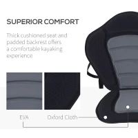 HOMCOM Deluxe Kayak Seat Sit On Top Padded Backrest Canoe Rafting Sports High Back Detachable(m-5)