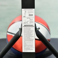 HOMCOM Canestro Portatile per Bambini, Altezza Regolabile 110cm, 130cm e Base da Riempire con Acqua (35kg) o Sabbia (45kg)(m-9)