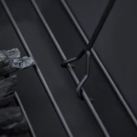 Outsunny Outdoor 3 in 1 Square Fire Pit Brazier with BBQ Grill, Metal Large Firepit with Lid, Log Grate, Poker for Backyard, Camping, Bonfire, Wood Burning Stove, 86 x 86 x 38cm, Black(m-7)