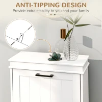 HOMCOM Two-Drawer Minimalistic 10-Shoe Cabinet - White(m-7)