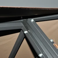 Outsunny 2.4 x 1.5 m (8' x 5') Grill Gazebo Canopy with Extendable Side Awnings, Outdoor BBQ Gazebo Shelter with 2 Side Shelves for Garden, Patio, Barbecue, Picnic, Coffee(m-9)