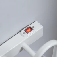 HOMCOM Schuhtrockner, elektrisch, Temperatur bis 55° C, Wandmontage, Stahl, weiß, 53 x 13 x 17cm(m-7)