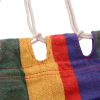 Outsunny Hamaca para Jardín 200x100 cm Hamaca Colgante Portátil Carga Máx. 120 kg para Acampar Piscina Camping Rayas Multicolor(m-8)