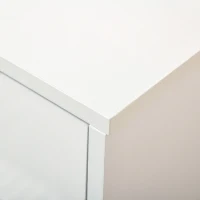 HOMCOM Shoe Cabinet with 3 Flip Drawers, High Gloss Shoe Storage Cabinet with Top Drawer and Adjustable Shelves, Shoe Cupboard for 18 Pairs, White(m-8)