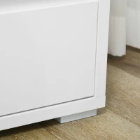 HOMCOM Cómoda Moderna con 4 Cajones Mueble Cajonera de Madera para Dormitorio Salón Habitación 70x37x75 cm Blanco y Natural(m-9)