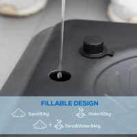 SPORTNOW Height Adjustable Basketball Stand Net Set System, Freestanding Basketball Hoop and Stand w/ Wheels, 200-305cm - Black(m-7)