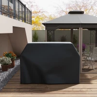 Outsunny Housse de protection pour barbecue en tissu 300D Oxford, imperméable, anti-UV, avec boucles coupe-vent 188 x 71 x 125cm(m-7)