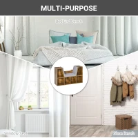 HOMCOM Bookcase Storage Shelf with Cushioned Reading Seat, Cube Bookshelf Organizer for Bedroom Living Room, Rustic Brown(m-5)