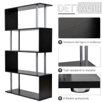 HOMCOM Libreria di Design in legno Mobili Ufficio Scaffale(m-4)