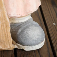 Outsunny Gartenfigur "Mädchen mit Laterne", Gartendekoration, wetterbeständig, 29 cm x 18 cm x 43 cm(m-9)