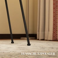 HOMCOM Esszimmerstuhl Küchenstuhl Stuhl, Boho-Stil, 45 cm x 57 cm x 83 cm, Natur + Schwarz(m-6)